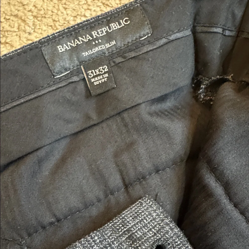 Banana Republic Charcoal Tailored Slim Pants - Picture 2 of 4